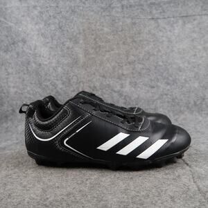 Adidas Shoes Kids 5.5 Baseball Cleats Rundown Black White Lace Up Sport Athletic